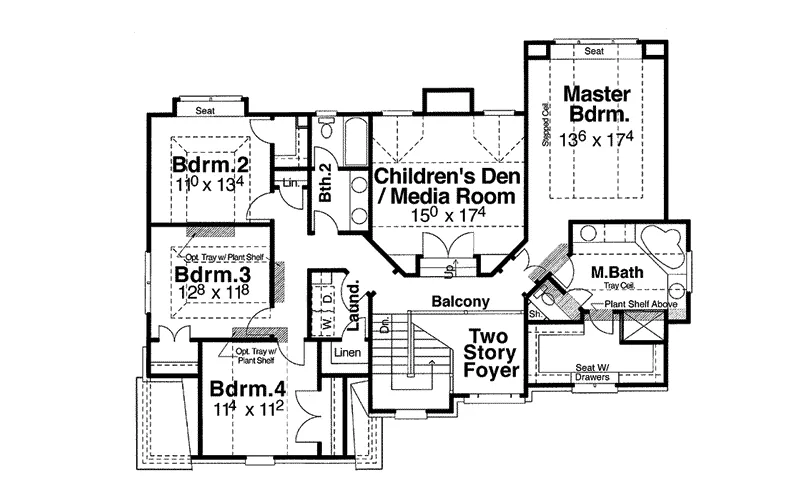 European House Plan Second Floor - Lemonaco Traditional Home 052D-0087 - Shop House Plans and More