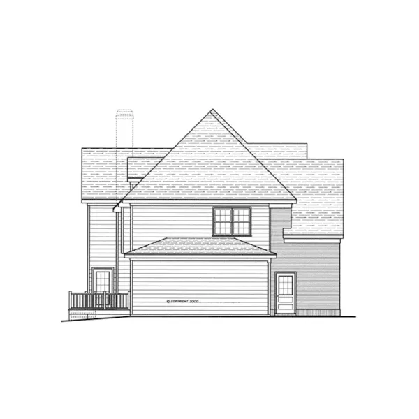 Traditional House Plan Left Elevation - Lemonaco Traditional Home 052D-0087 - Shop House Plans and More