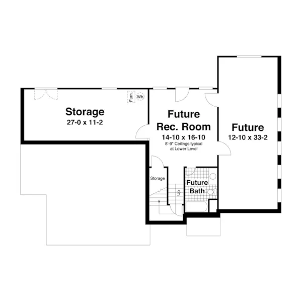 Traditional House Plan Lower Level Floor - Lemonaco Traditional Home 052D-0087 - Shop House Plans and More