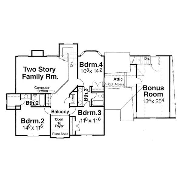 Shingle House Plan Second Floor - Rose Hill Luxury Country Home 052D-0088 - Shop House Plans and More