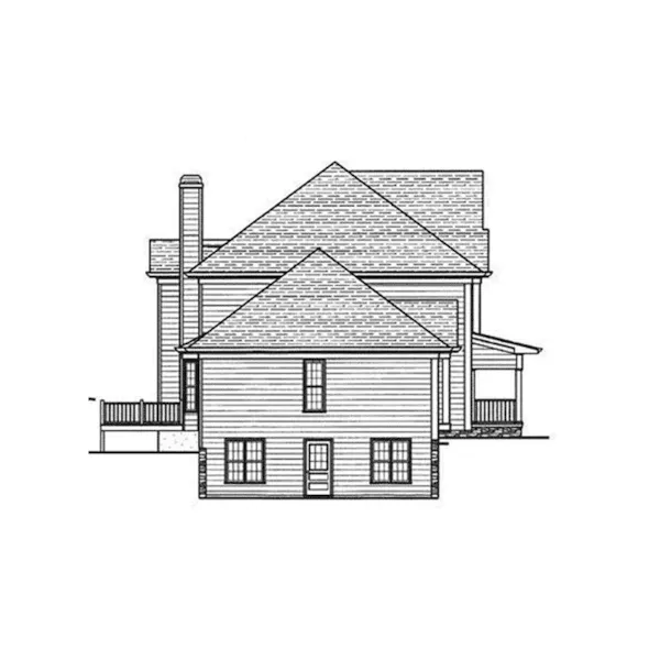 Shingle House Plan Left Elevation - Rose Hill Luxury Country Home 052D-0088 - Shop House Plans and More