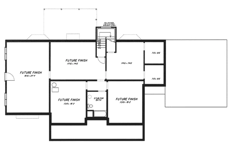 Farmhouse Plan Lower Level Floor - Rose Hill Luxury Country Home 052D-0088 - Shop House Plans and More