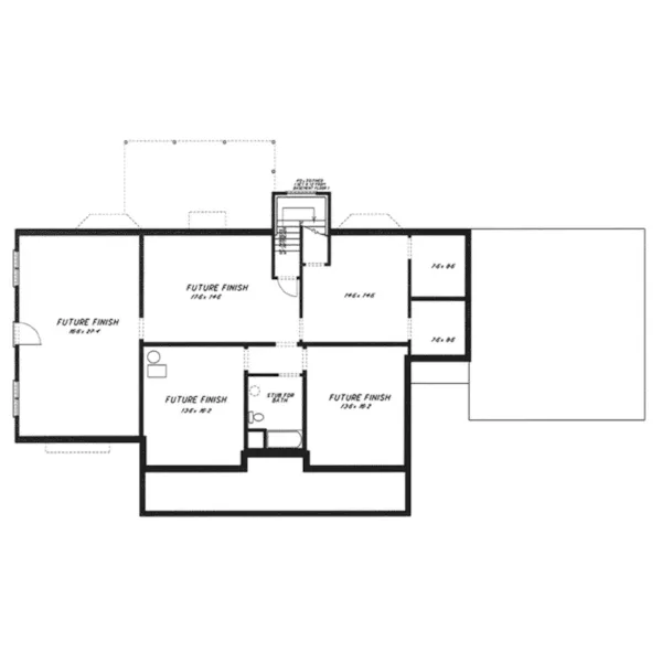 Shingle House Plan Lower Level Floor - Rose Hill Luxury Country Home 052D-0088 - Shop House Plans and More