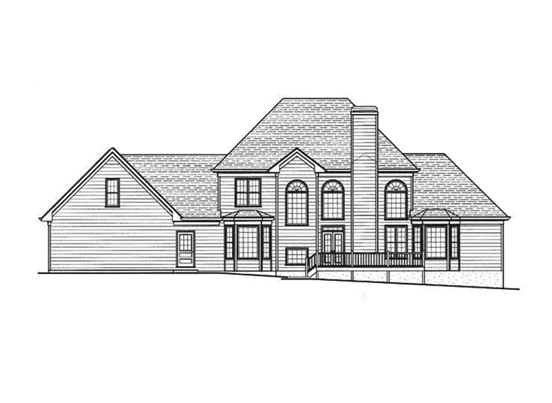 Farmhouse Plan Rear Elevation - Rose Hill Luxury Country Home 052D-0088 - Shop House Plans and More