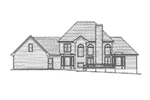 Southern House Plan Rear Elevation - Rose Hill Luxury Country Home 052D-0088 - Shop House Plans and More