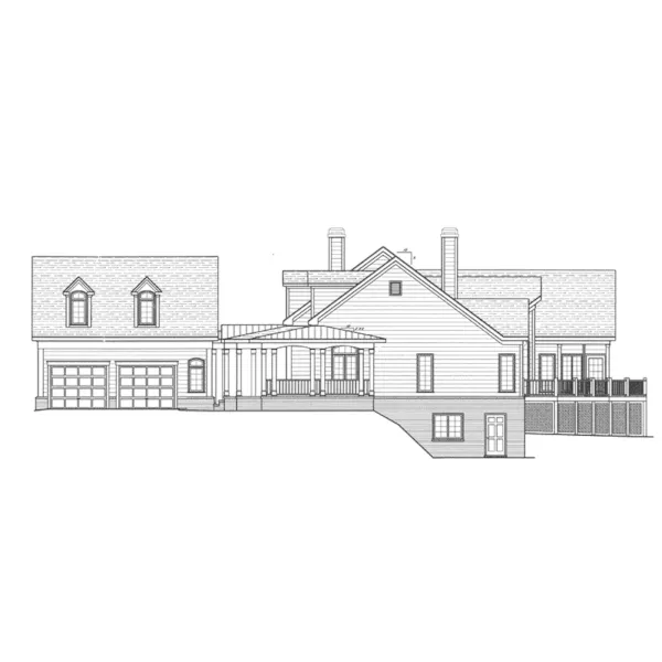 Ranch House Plan Right Elevation - Mitchell Park Country Home 052D-0089 - Shop House Plans and More