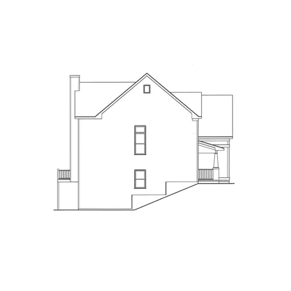 Shingle House Plan Left Elevation - Somerfield Southern Farmhouse 052D-0097 - Shop House Plans and More