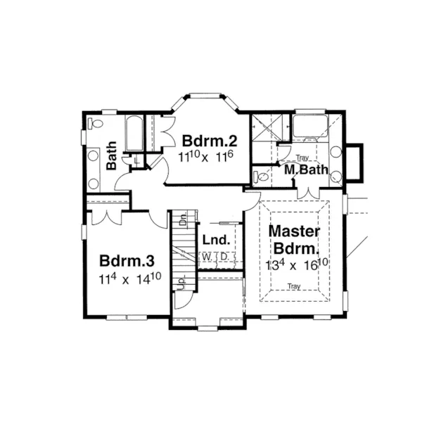 Farmhouse Plan Second Floor - Fontana Hill Country Farmhouse 052D-0100 - Search House Plans and More