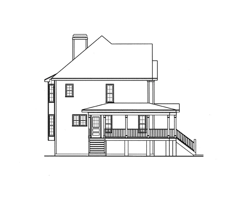 Country House Plan Left Elevation - Fontana Hill Country Farmhouse 052D-0100 - Search House Plans and More