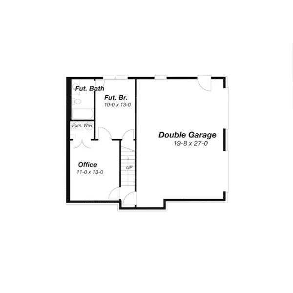 Farmhouse Plan Lower Level Floor - Fontana Hill Country Farmhouse 052D-0100 - Search House Plans and More