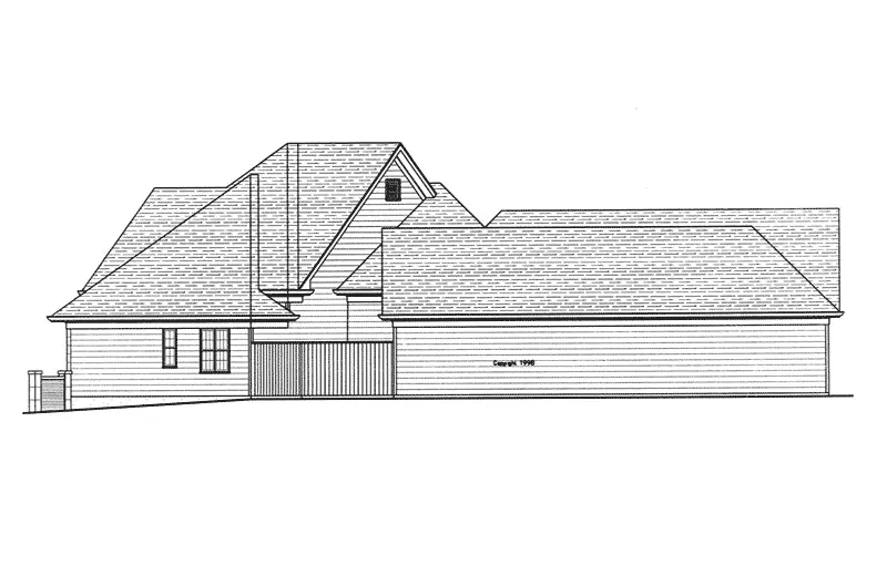 Ranch House Plan Right Elevation - Medina Bay Luxury Home 052D-0101 - Shop House Plans and More