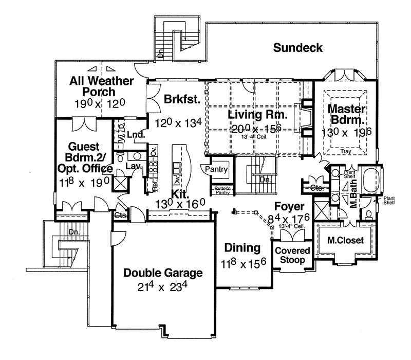 Traditional House Plan First Floor - Paderborn Luxury Home 052D-0103 - Shop House Plans and More