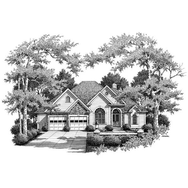 Prairie House Plan Front of Home - Paderborn Luxury Home 052D-0103 - Shop House Plans and More