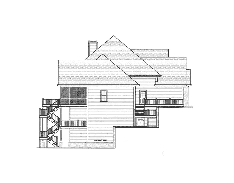 Ranch House Plan Left Elevation - Paderborn Luxury Home 052D-0103 - Shop House Plans and More