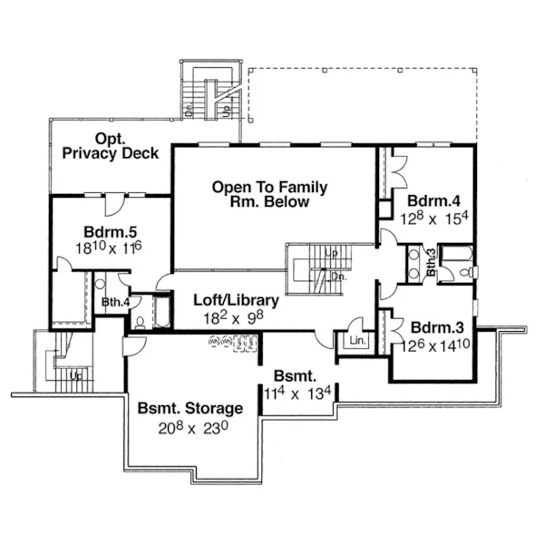 Prairie House Plan Lower Level Floor - Paderborn Luxury Home 052D-0103 - Shop House Plans and More