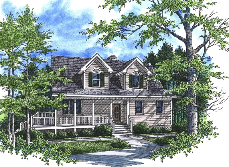 Cabin & Cottage House Plan Front of Home - Polaris Country Home 052D-0104 - Shop House Plans and More