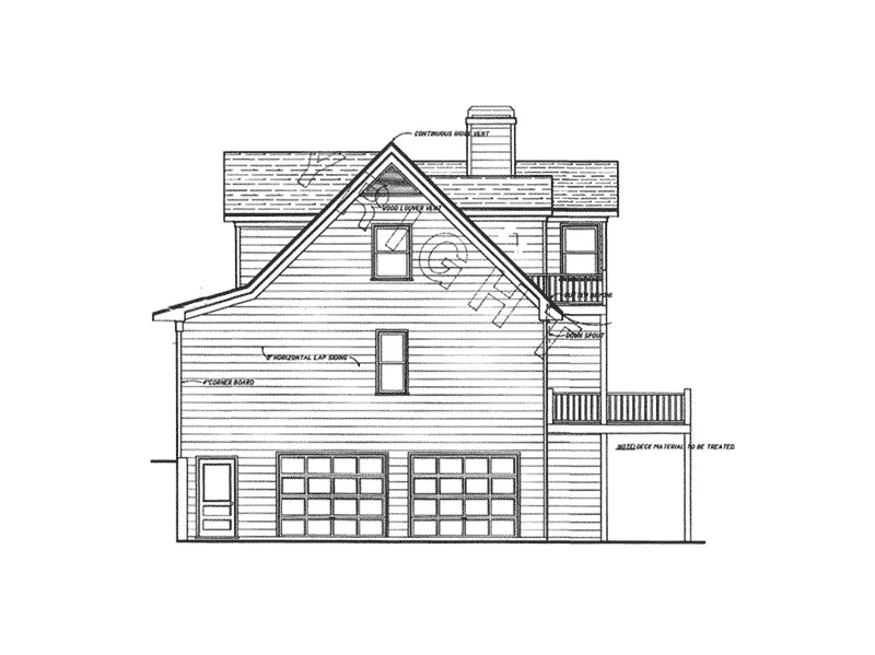 Bungalow House Plan Right Elevation - Polaris Country Home 052D-0104 - Shop House Plans and More