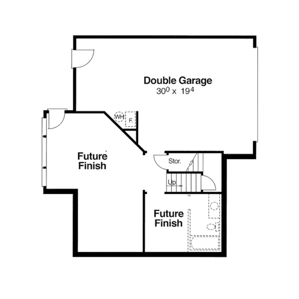 Country House Plan Lower Level Floor - Pioneer Point Lowcountry Home 052D-0105 - Shop House Plans and More