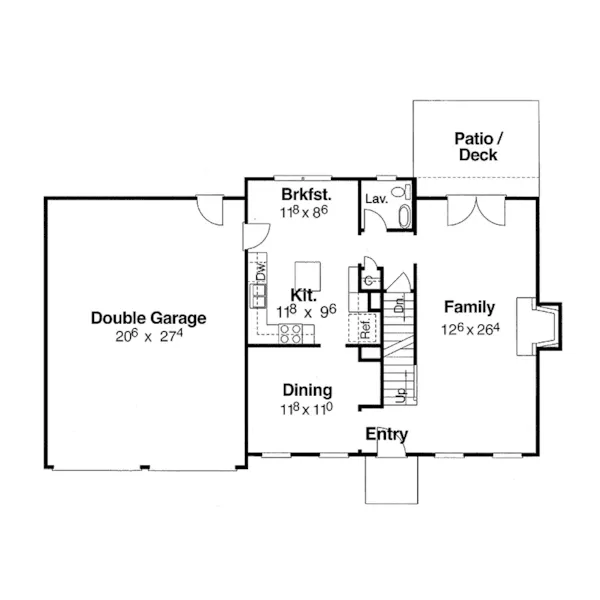 Traditional House Plan First Floor - Sunsetgreen Colonial Home 052D-0106 - Shop House Plans and More