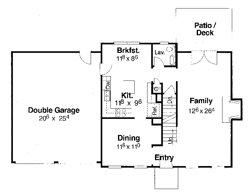 Early American House Plan First Floor - Brynne Place Colonial Home 052D-0107 - Search House Plans and More