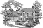 Traditional House Plan Front of House 052D-0109