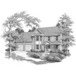 Shingle House Plan Front of House 052D-0109