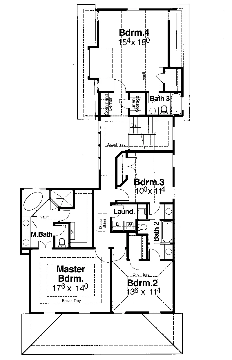 Colonial House Plan Second Floor - Elora Lane Country Home 052D-0112 - Search House Plans and More
