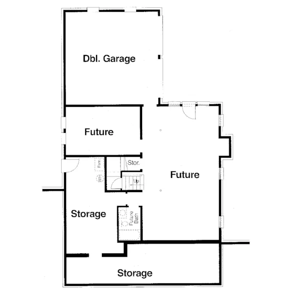 Country House Plan Lower Level Floor - Kyle Falls Country Home 052D-0113 - Shop House Plans and More