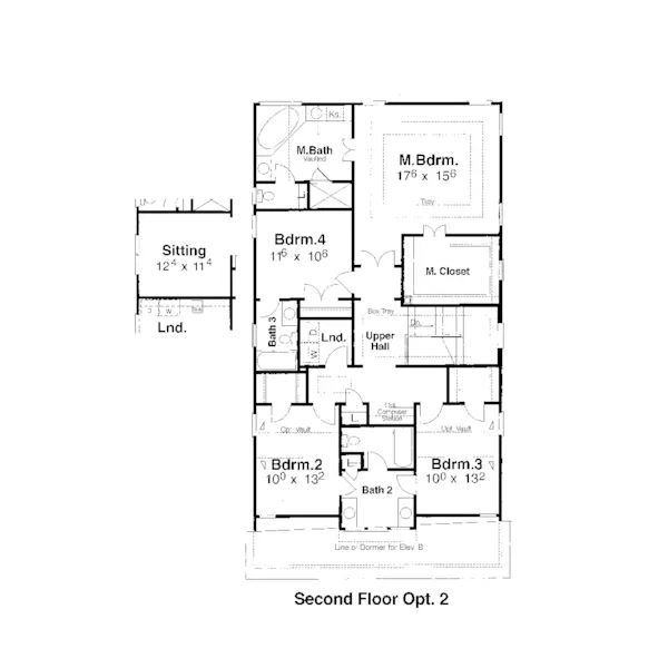 Traditional House Plan Second Floor - Wildwood Trace Two-Story Home 052D-0117 - Shop House Plans and More