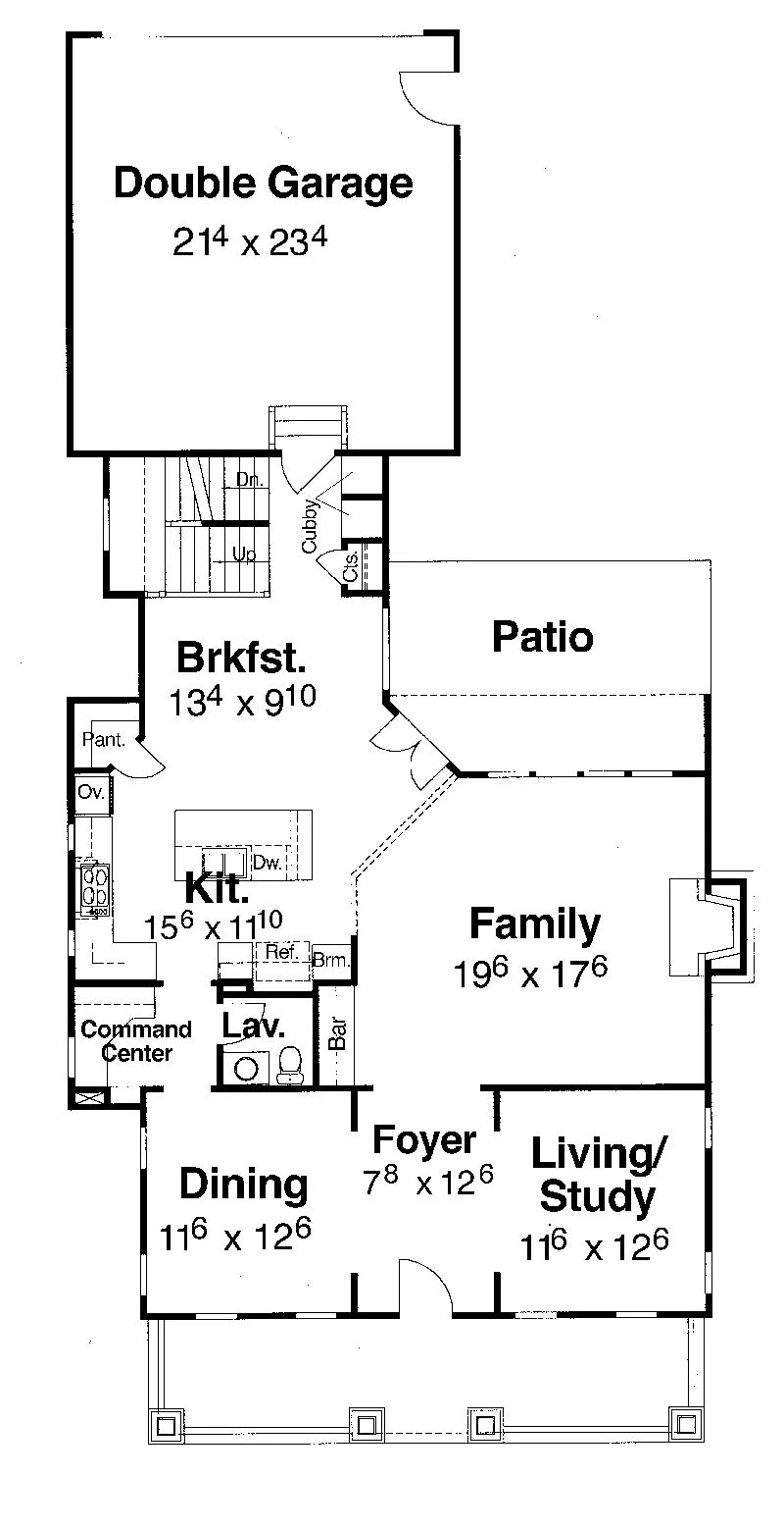 Luxury House Plan First Floor - Lark Creek Country Farmhouse 052D-0120 - Shop House Plans and More