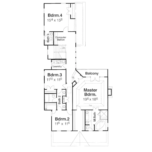 Country House Plan Second Floor - Lark Creek Country Farmhouse 052D-0120 - Shop House Plans and More