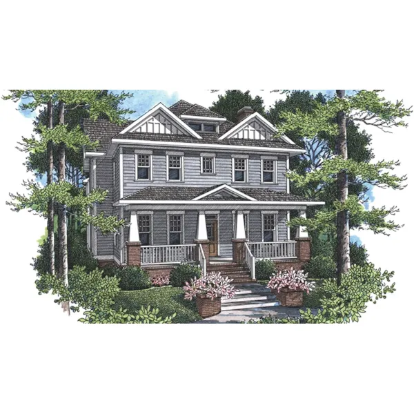 Country House Plan Front of Home - Lark Creek Country Farmhouse 052D-0120 - Shop House Plans and More