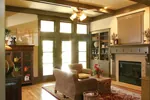 Luxury House Plan Living Room Photo 01 - Green Trace Craftsman Home 052D-0121 - Search House Plans and More