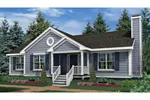 Ranch House Plan Front of House 052D-0125