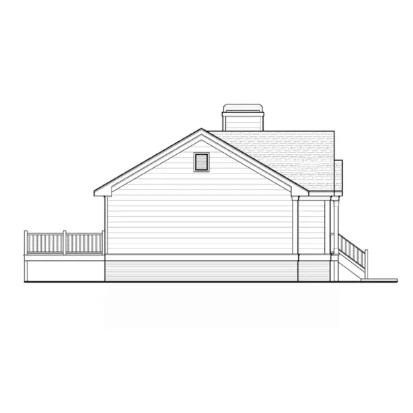 Ranch House Plan Left Elevation - Rochester Pike Ranch Home 052D-0125 - Shop House Plans and More