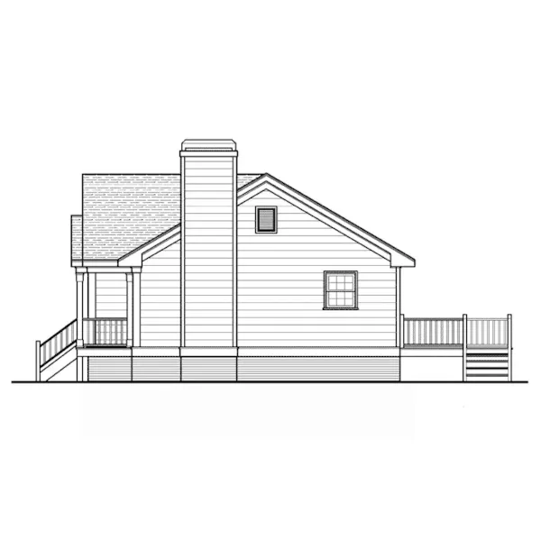 Ranch House Plan Right Elevation - Rochester Pike Ranch Home 052D-0125 - Shop House Plans and More