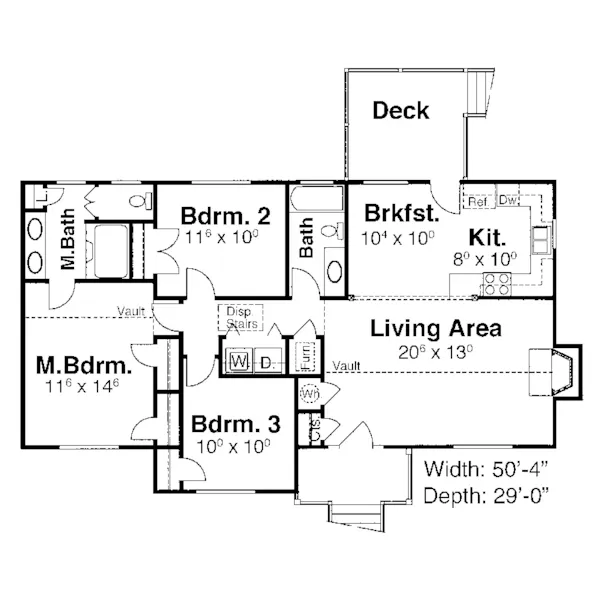 Country House Plan First Floor - Rock Brook Traditional Home 052D-0126 - Shop House Plans and More