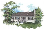 Ranch House Plan Front of House 052D-0126