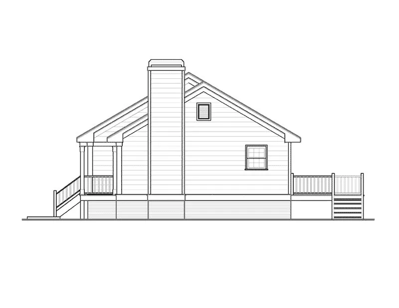Ranch House Plan Right Elevation - Rock Brook Traditional Home 052D-0126 - Shop House Plans and More