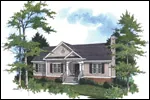 Ranch House Plan Front of House 052D-0127
