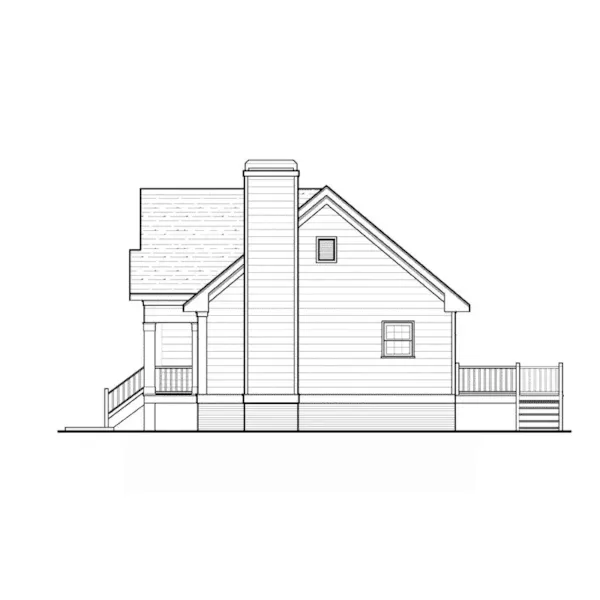 Traditional House Plan Left Elevation - Stoney Hollow Ranch Home 052D-0127 - Shop House Plans and More