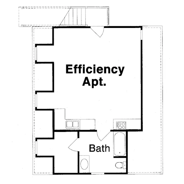 Country House Plan Second Floor - Hinkle Apartment Garage 052D-0134 - Search House Plans and More