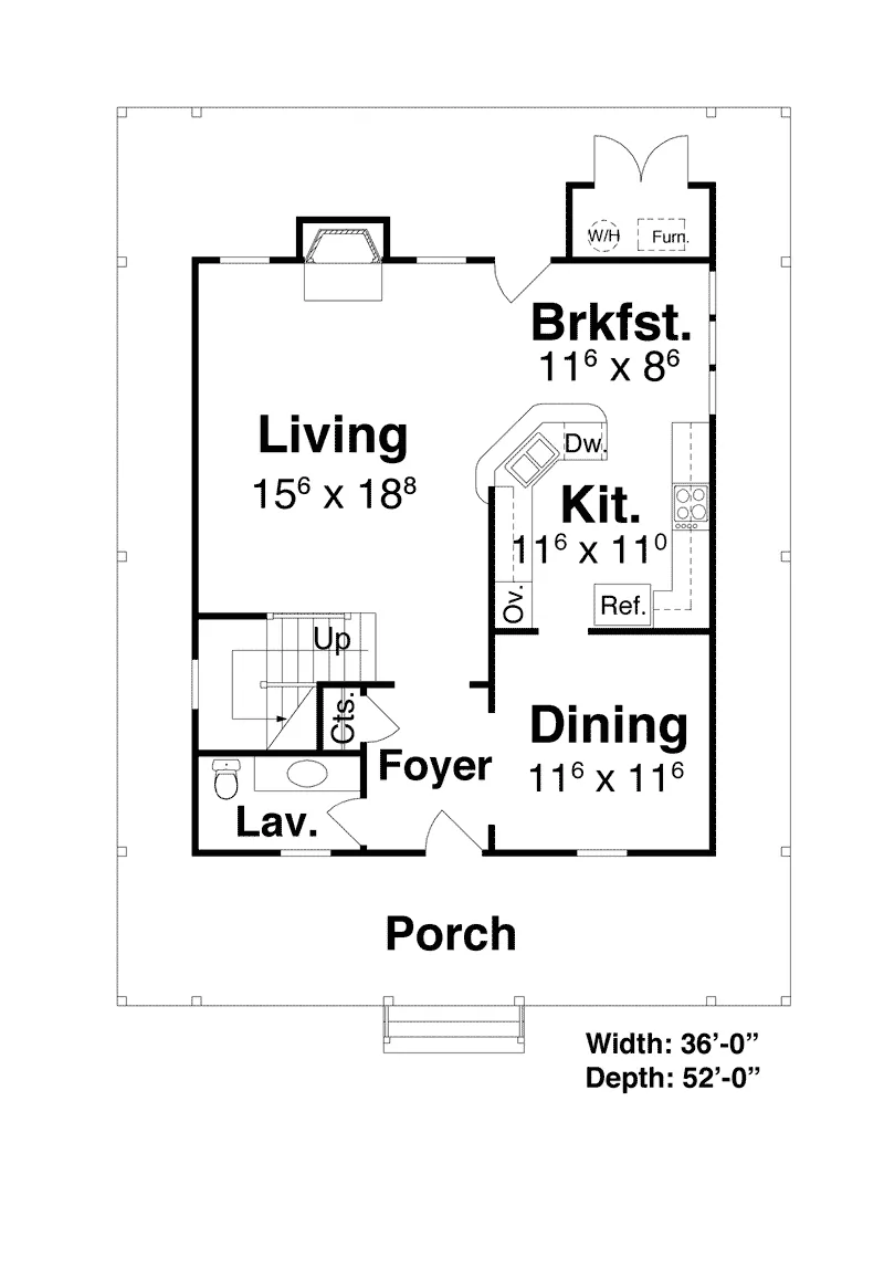Traditional House Plan First Floor - Neva Path Country Home 052D-0136 - Shop House Plans and More