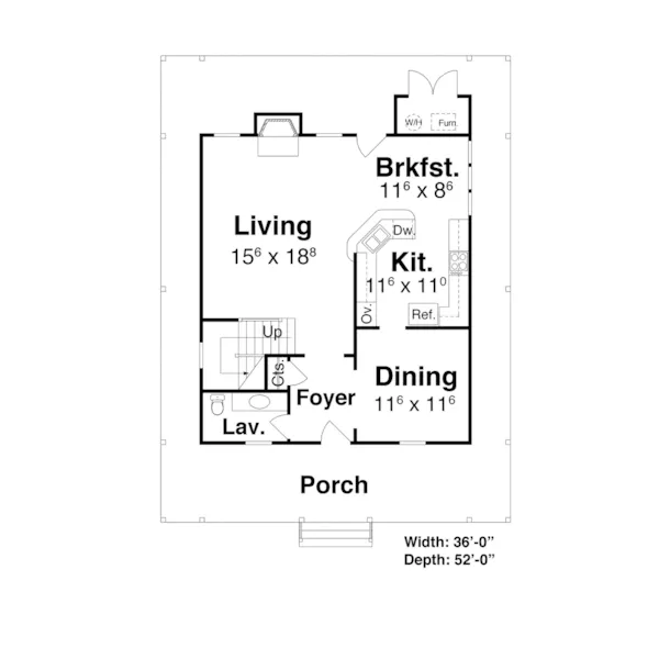 Traditional House Plan First Floor - Neva Path Country Home 052D-0136 - Shop House Plans and More