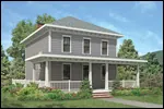 Traditional House Plan Front of Home - Neva Path Country Home 052D-0136 - Shop House Plans and More