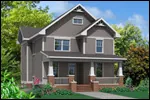 Country House Plan Front of Home - Shelley Hill Narrow Lot Home 052D-0137 - Shop House Plans and More