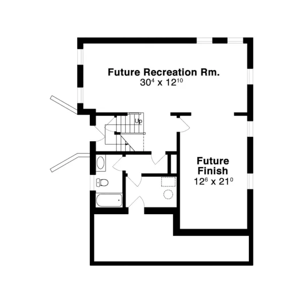 Traditional House Plan Lower Level Floor - Shelley Hill Narrow Lot Home 052D-0137 - Shop House Plans and More