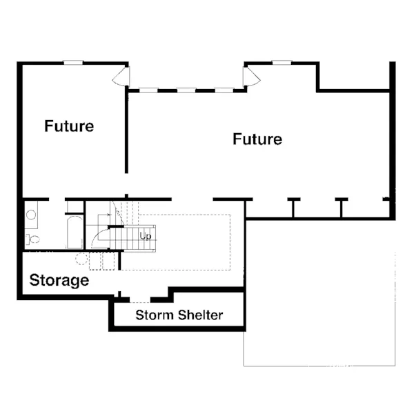 Craftsman House Plan Lower Level Floor - Sexton Creek Traditional Home 052D-0146 - Shop House Plans and More