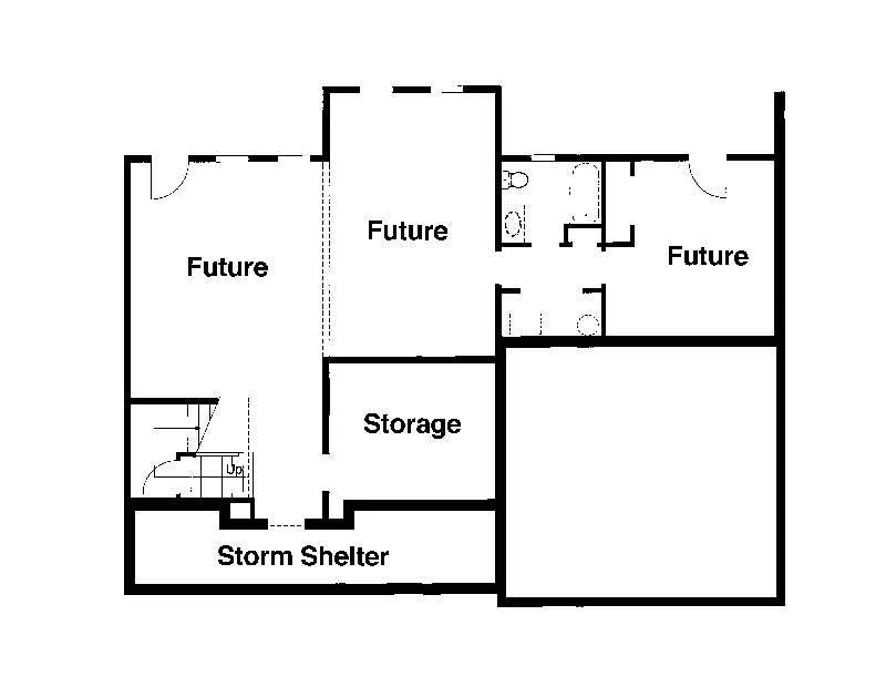 Shingle House Plan Lower Level Floor - Tellerson Country Home 052D-0147 - Shop House Plans and More