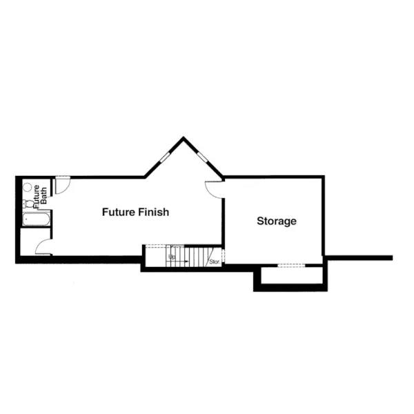 Southern House Plan Lower Level Floor - Avonwood Craftsman Home 052D-0151 - Search House Plans and More